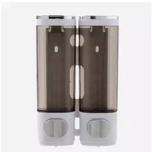 거품비누디스펜서 욕실공병 샴푸케이스 잠금형 벽걸이 디스펜서 2구 화이트