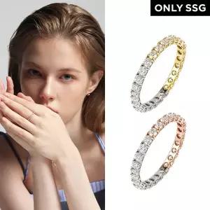 [모아르][SSG단독] 14K 루미에르 모이사나이트 콤비 이터니티 반지 2mm