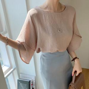 코튼 튤립소매 루즈핏 블라우스 MDB516