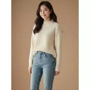 [하프클럽/샵앤]국산 여성 반폴라 데일리 무지 니트 티셔츠 21DS-WKN-5078-아이