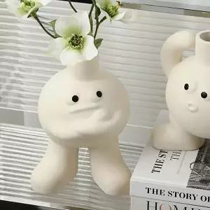 홈오브제 도자기 꽃병 인테리어 세라믹 오브제 화병