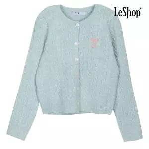 [롯데백화점]르샵 핑크 리본 꽈배기 가디건 BO9KC011A