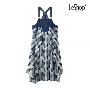 [롯데백화점]르샵 드로잉 데님 멜빵 원피스 (BP6OP071A)