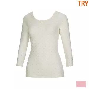 트라이 여성 내복 패션7부 내의 상의 순면