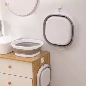 아리랑여인 접이식대야 둥근사각 세수대야