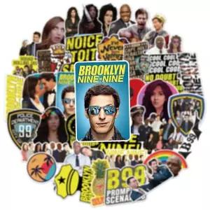 50Pcs 브루클린 9-9 낙서 스티커 물병 노트북 자전거 수하물 케이스 스케이트 보드 스티커