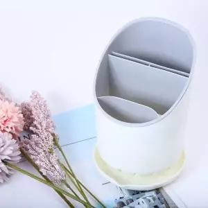 수저보관함 3칸 라운드 다용도 수저통 물빠짐 수저 케이스 받침대