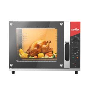 크로스온 68L 하프 사이즈 컨벡션 오븐, 전면 유리문 포함 4단 상업용 토스터 트레이 & 와이어 랙 4세트, 60분 타이머 및 실내 조명, 120V / 1800W 조리대 일반