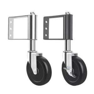 터 대문바퀴 휠 쇼바 바퀴 범용 스프링 01 4인치브레이크 없음 휠 검정색 레일