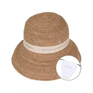 [헬렌카민스키] 25FW 여성 프로방스 로고 10 라피아햇 누가 더스트백 포함 HAT51952 NOUGAT PKG