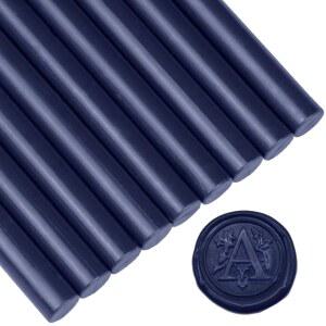 대형 글루건 씰링 스틱 - 네이비 블루, 청첩장용 감사 카드 봉투 샤워 선물 포장 장식 팩 12개