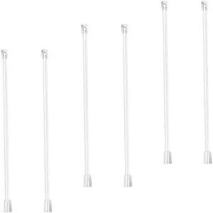 이펫붐 6Pcs 블라인드 완드 수직 컨트롤 핸들 스틱 클리어 윈도우 로드 후크 및 그립 교체 부품 오프너