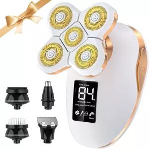 여성용 다리용 전기 면도기 여성 전용 5 in 1 - 바디 페이셜 제모용 비키니 트리머 습식 건식 무선 충전식