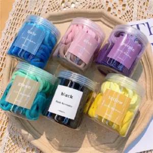 마카롱 잇템 50개 고무줄 1세트 대용량 인기 세트 머리끈