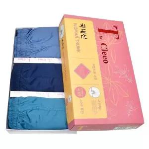 [하프클럽/]여성 편한 무형광 40수 순면 사각 트렁크 팬티 3매입