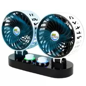 자동차 3D 입체 트윈 선풍기 1P 미니 휴대용 차량용