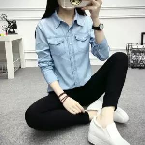 여자청남방 청난방 청 하늘색셔츠 청남방코디 베 (WFKC1OQ)