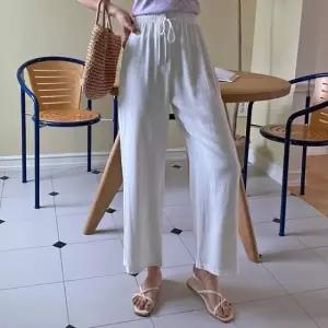 린넨 반바지 롱 밴딩 와이드팬츠 와이드 여성반 (WFKC1XT)