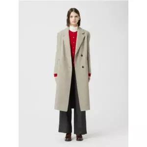 [롯데백화점]씨씨콜렉트 헤링본 테일러드 세미 더블 롱 코트 C254MSG562