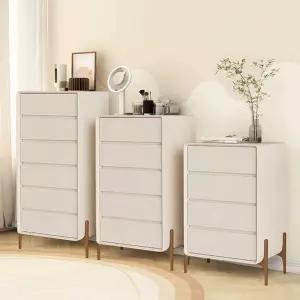 화이트 5단원목서랍장 미니멀 5단수납장 원목 엔틱 서랍장