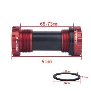 호환 스크류인 나사식 하단 브래킷 내경 폭 68-73MM 24MM 크랭크셋 중앙축용 알루미늄 베어링