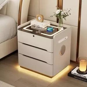 협탁 사이드테이블 테이블 소형 미니 침대 침실 쇼파 소파 무선 충전 지문 잠금 블루투스 스피커 USB LED