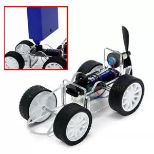 SA 투명 아크릴 전기 충전 풍력 자동차 1인과학조립키트 장난감 만들기 교구