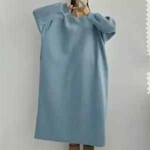 [하프클럽/]빅사이즈 512 골지패턴트임니트원피스 DMAV933