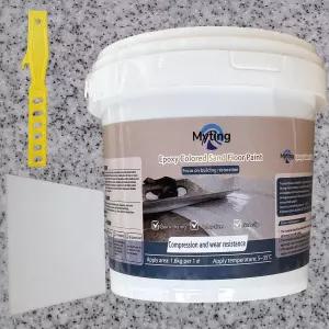 실내외용 에폭시 컬러 샌드 플로어 페인트 고광택 대리석 효과 코팅 내마모성 및 미끄럼 방지 셀프 레벨링