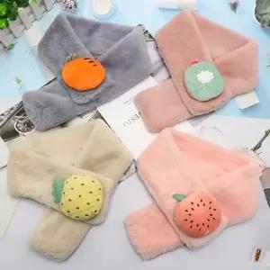 [싸더라] 크리스마스 귀여운 과일 숏 목도리 미니 머플러