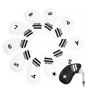 써클 디자인 골프 아이언 헤드 커버 10개 세트