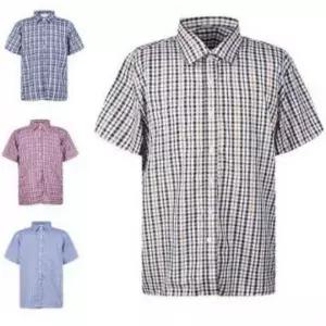 남성용 반팔 체크 패턴 캐주얼 셔츠 여름 남방