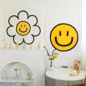 스마일 천 문 수납장 인테리어 미니 책장 트렌드 가리기 방문 창문 커튼 신상품 가리개 포스터 가림막 벽지