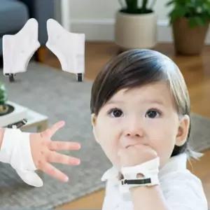 손 빠는 아기 양손 습관 바로 잡기 손가락 손 빨기 방지 엄지용 장갑 핑크