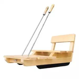 얼음썰매 빙판 겨울 스케이트 원목 전통 옛날 시골 썰매