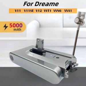 루리식 Dreame V11 V12 VVT1 VVN6 무선 진공 청소기 18650 배터리 팩용 5000mAh 교체 25.2V.