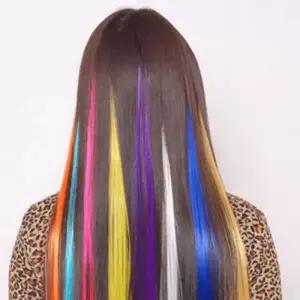 [룽스]피스가발 컬러포인트 인모피스 헤어피스 플레인20개