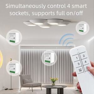 1세트 가정용 무선 스마트 온오프 스위치 모듈 리모컨 조명 1/2/3 갱 벽 WiFi 음성 제어