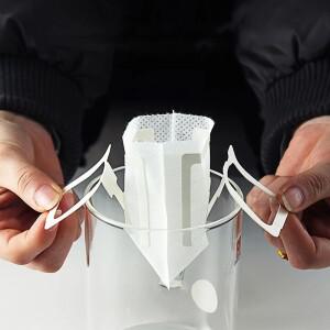 200/100/50개 커피 필터 백 일회용 드립 종이팩 휴대용 행거형 이어 에스프레소 액세서리 차 도구