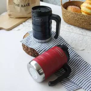 2중 더블월 보온 보냉 스텐 핸들 텀블러 캠핑 아이스 물컵 커피 이보온 이보냉 이텀블러 개인 사무실