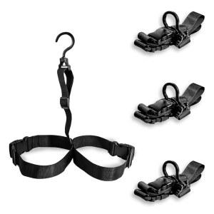 4PCS 조절 가능한 스트랩 낚시 부츠 걸이와 360 회전 고리로 보관 및 빠르게 건조 가능 벨트 걸이용 건조대