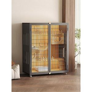 고양이 우리 실내 집 가정용 럭셔리 일체형 화장실 초대형 자유 공간 철문 빌라