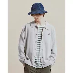 [헤지스]피즈 [PHIZ] 라이트 그레이 셔츠카라 울혼방 가디건  (SPSW4F102G1)