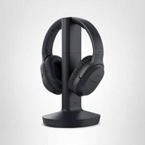 TV 시청용 소니 RF400 무선 홈 시어터 헤드폰(WHRF400), 블랙, 2.9(텔레비전에서 RCA 오디오 출력 또는 헤드폰 잭 사용 필요)