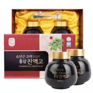 인삼명가 한삼수 6년근 고려홍삼 진액고 500gx2병 선물세트 + 보자기