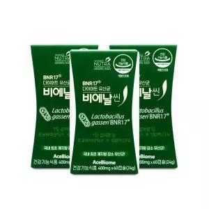 비에날씬 BNR17 유산균 400mg x 60캡슐 X 3박스 I