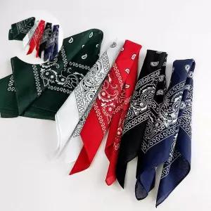 스카프 손수건 코튼 야외활동 반다나 페이즐리 6컬러