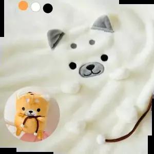 시바견무릎담요 키밍 다용도 휴대용 사무실 캐릭터 시바견 무릎담요
