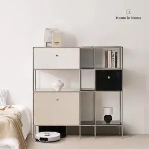 [홈인홈]그리드 E0 모듈 로봇청소기 수납장 3단 1200_O85