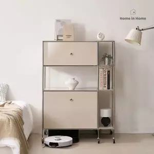 [홈인홈]그리드 E0 모듈 로봇청소기 수납장 3단 800_O86